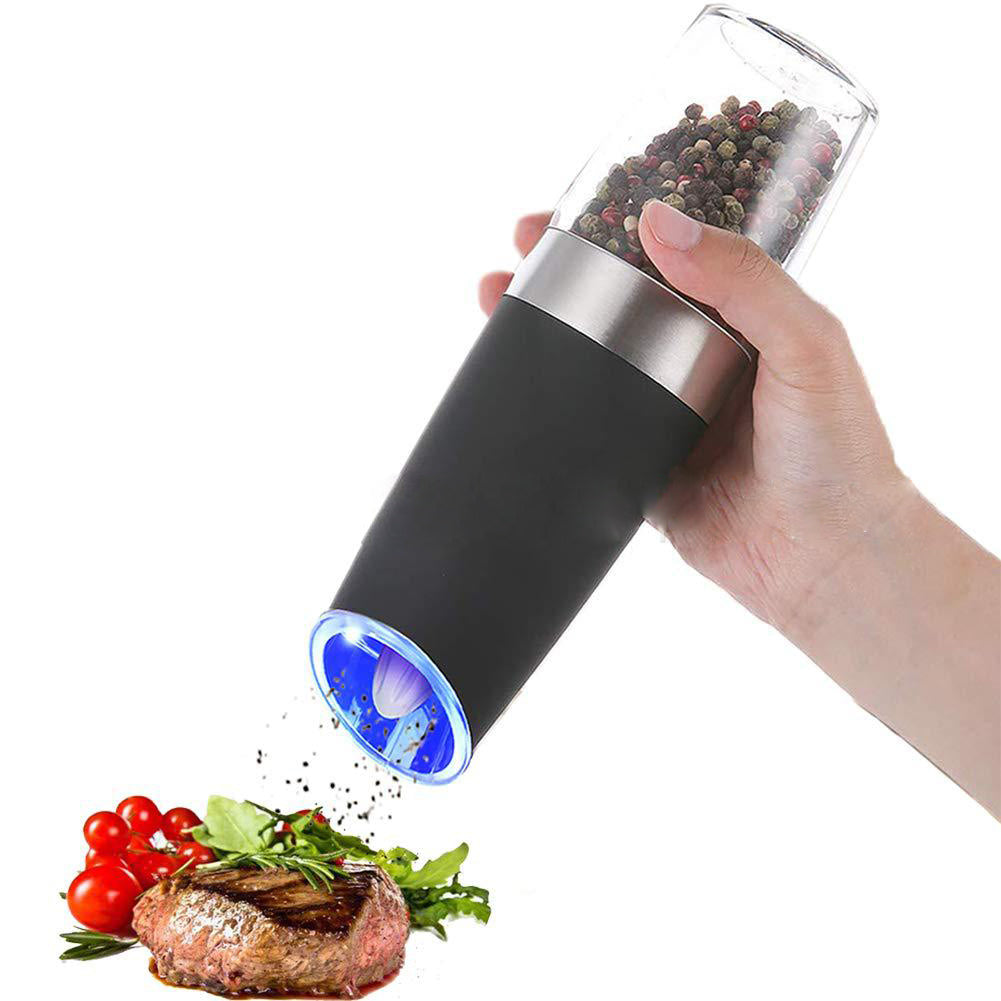 2X Electric Stainless Steel Automatic Gravity Induction Salt and Pepper  Grinder