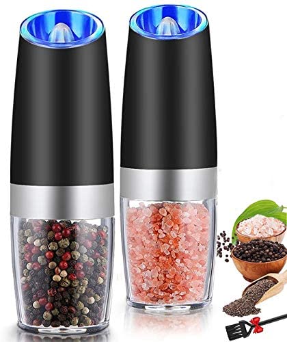 2pcs Electric Gravity Induction Pepper Grinder For Black Pepper, Sichuan  Pepper, Spices, Suitable For Kitchen, Restaurant, Outdoor Bbq